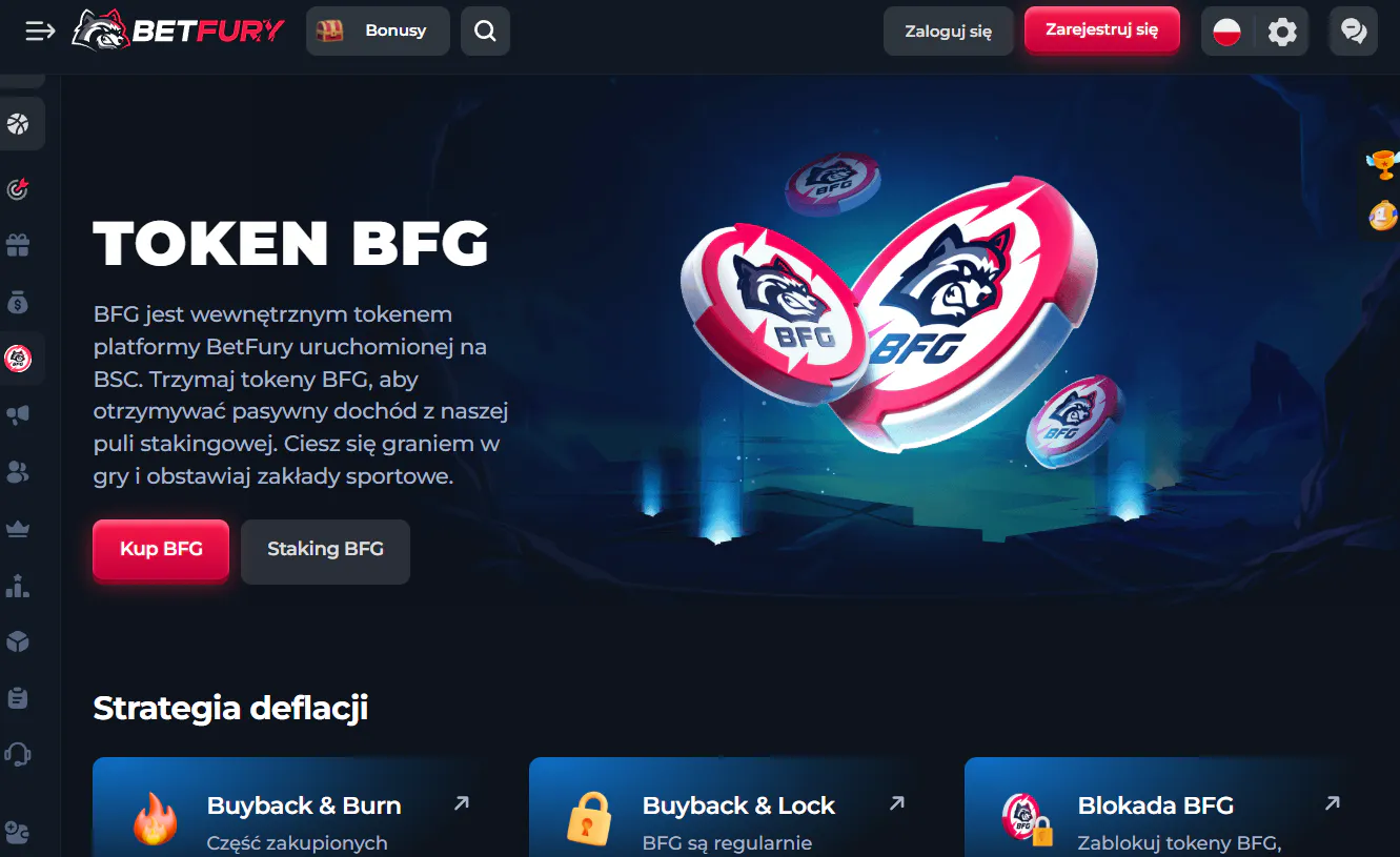 Oficjalny artykuł BetFury Help Center o tokenie BFG i jego zastosowaniach